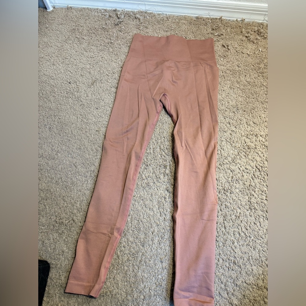 Pink High-Waisted Leggings